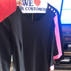 Ted baker black and hot pink dress